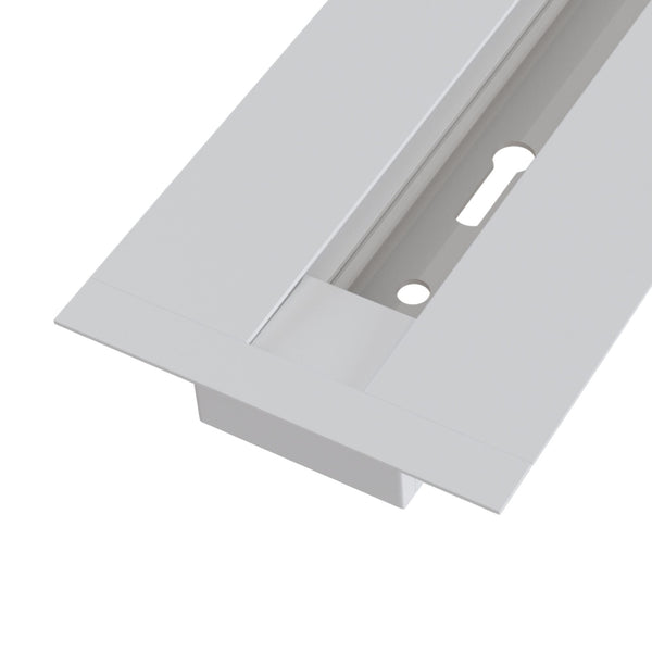 prezzo Rail pour Spots Encastrés 1m en Aluminium pour Système d'Eclairage sur Rail Monophasé Blanc