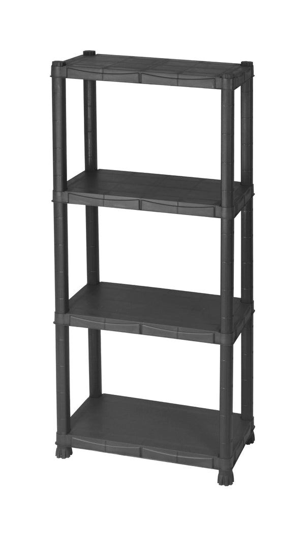 prezzo Étagère 4 Étagères 30x60x143 cm en Résine Noire