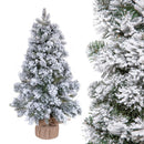 Mini Albero di Natale Decorativo con Glitter 19 cm Abete Verde