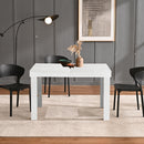 Tavolo da Pranzo Allungabile 120-200x80x76 cm in Legno Bianco Frassino      
