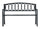 Banc de Jardin 2 Places 123x63x87 cm en Fer et Fonte Anthracite