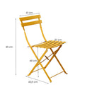 Set Tavolino e 2 Sedie Pieghevoli da Giardino Teresa Mostarda 