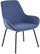 Chaise d'attente de bureau en tissu bleu Tosini Santa Fe