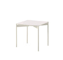 Tavolino 45x45xH45 cm in Ceramica e Metallo Ivy Bianco