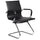 Chaise d'attente de bureau en similicuir noir Tosini Dallas
