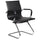 Chaise d'attente de bureau en similicuir noir Tosini Dallas