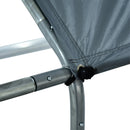 Pollaio Gabbia per Galline 300x400x195 cm in Metallo con Copertura in Tessuto Oxford Argento