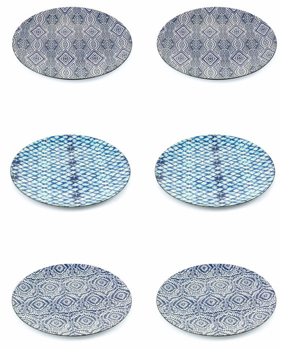 acquista Set de 6 Sets de table Ø33x2 cm en Plastique VdE Tivoli 1996 Etnico Bleu