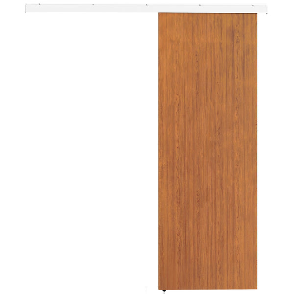 Porta Scorrevole 75x3,5x210 cm con Binario in Alluminio in MDF Effetto Legno Marrone online