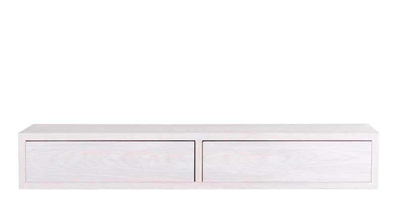 Mensola da Parete con 2 Cassetti 88,2x13,4x20 cm in Fibra di Legno Domino Rovere Imperiale