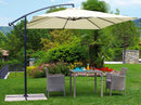 Ombrellone da Giardino Decentrato in Alluminio 2,7X2,7m con Manovella Vorghini Banana Antracite