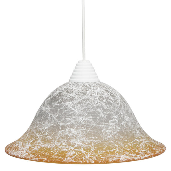 prezzo Suspension D30 1xE27 Cadre Blanc Verre Filament Orange E-Energy Iole