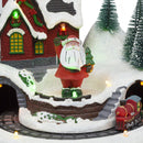 Villaggio Natalizio 20x20x16 cm con Trenino Luci Suoni e Movimento