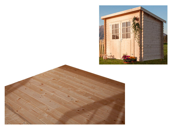 prezzo Pavimento per Casetta Box da Giardino Nina 250x200 cm in Legno di Abete Grezzo