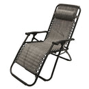 Sedia Sdraio Reclinabile e Richiudibile Rio 65x90x108 cm con Poggiatesta in Poliestere con Struttura in Acciaio Nero Mélange      
