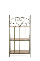 Scaffale 3 Ripiani 60x28x127 cm in Acciaio Guenda Verde Scuro