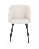 Set 2 Sedie 53x57x81,5 cm Queen in Bouclè Avorio