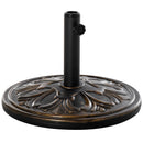 Base per Ombrellone da Giardino 13kg Regolabile in Cemento e Bronzo Ø48 cm 