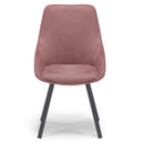 Set 2 sedie Imbottite 51x60x88 cm In Tessuto Suet  Asia Ambra