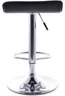 Sgabello con Alzata a Gas e Seduta Girevole in Similpelle Vandi Grigio Scuro