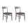 Lot de 2 chaises 44x45xH82 cm en bois laqué Monaco gris foncé