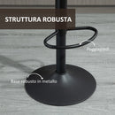 Set 2 Sgabelli Imbottiti 43x46,5x91-10 cm in Similpelle  Marrone