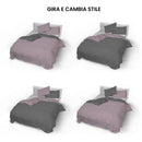 Copripiumino con Sacco e Federe Doubleface Rosa Antico\/Fumo Varie Misure