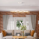 Lampadario a LED Moderno Sospeso Luce Fredda 6500K 90x9x9 cm  Argento