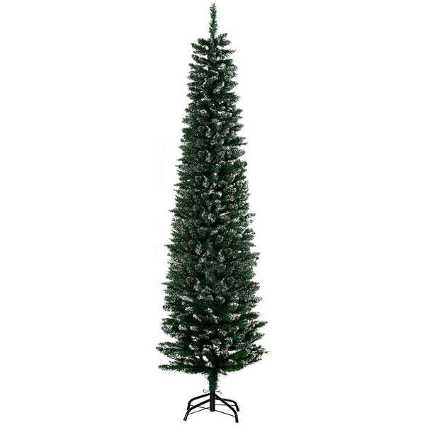 Sapin de Noël artificiel recouvert de neige 195 cm 570 branches vertes online