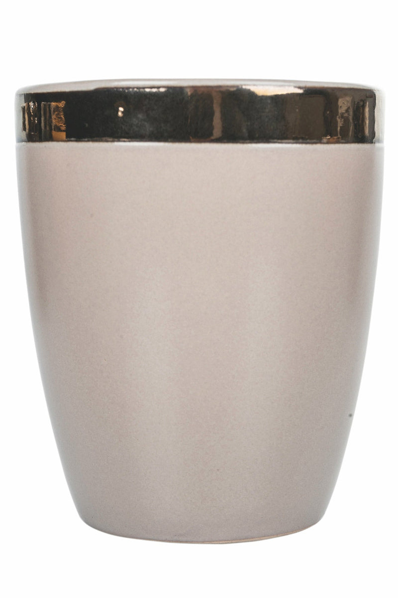 Set 6 Bicchieri per Acqua in Gres 330 ml Villa d'Este Home Tivoli Grigio Chiaro Naima