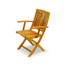 Set 2 Sedie da Giardino Pieghevoli in Legno di Acacia Fsc 100% con Braccioli