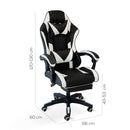 Poltrona Racing Omega con Piedi Nera Bianca Similp