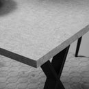 Tavolo da Pranzo per 4 persone 120x70x76 cm Piano Effetto Roccia