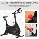 Cyclette Magnetica con Display LCD in Acciaio e ABS Nera