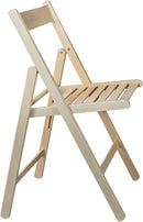 Set 4 Sedie Pieghevole 47,5x42,5x45/79 cm in Legno di Faggio FSC Grezza
