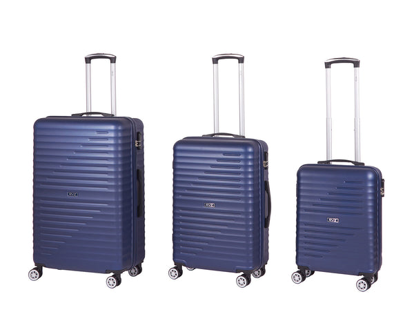 Set 3 Valigie Trolley Rigido 4 Ruote con Combinazione in ABS Ravizzoni Svezia Blu Scuro acquista
