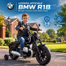 Moto Elettrica per Bambini 3-8 Anni 12 V BMW R18 125x62x83 cm con Batteria al Litio e Rotelle Rimovibili in PP Nero      
