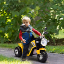 Moto Elettrica per Bambini 6V 3 Ruote Gialla