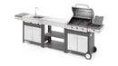 Barbecue a Gas GPL 3 Fuochi + 1 Fornello Laterale Ompagrill Indianapolis 4/B in Acciaio Inox
