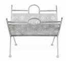 Portariviste Pieghevole in Ferro Battuto 34x34x33 cm Soriani Grigio