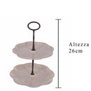 Alzatina 2 Piani in Ceramica H 26 cm