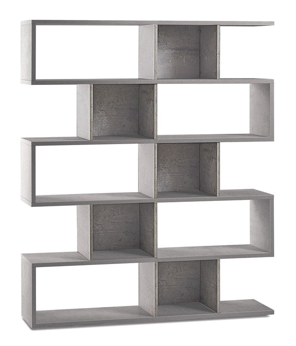 acquista Libreria Modulare 5 Ripiani 150x180x38 cm Cemento