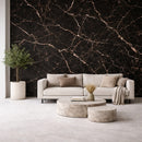 Set 6 Pannelli Decorativi Area 4,3 mq 120x60 cm Rivestimento Murale Effetto Marmo in PVC Nero     