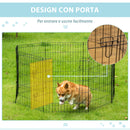 Recinto per Cani Gatti a Rete 8 Pezzi 76x61 cm Nero 