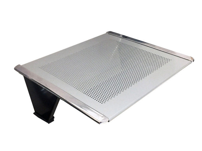 Panca per Sala Attesa 4 Posti da Ufficio con Cuscino e Tavolino in Acciaio e Similpelle Argento/Blu