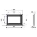 Cornice per Incasso di Forno a Microonde in Mobile da Cucina 60 cm in Plastica Emuca Nichel satinato