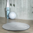 Tappeto per Pole Dance Antiscivolo Pieghevole Ø150x5 cm in Schiuma EPE e PVC Grigio      