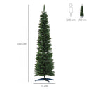 Albero di Natale Artificiale 180 cm 390 Rami Folti Verde 