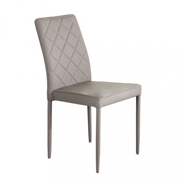 sconto Chaise Blossom 41x50x91 h cm en similicuir gris tourterelle
