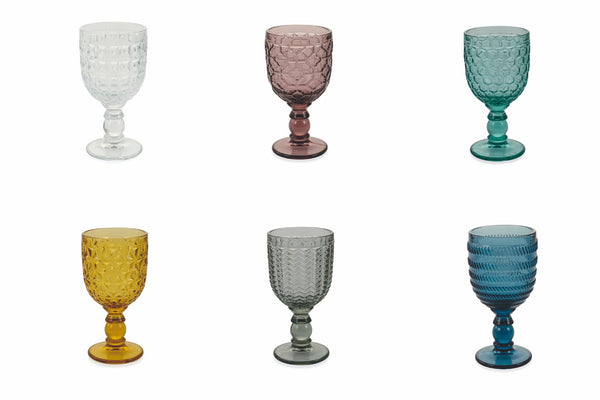 Set de 6 verres Ø8,4x17 cm en verre VdE Tivoli 1996 Geometie Multicolore prezzo
